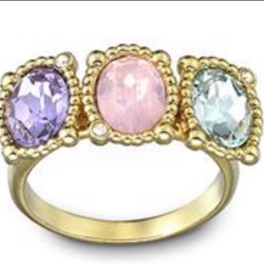 Swarovski Rose Gold Plated Crystal Ring (New)